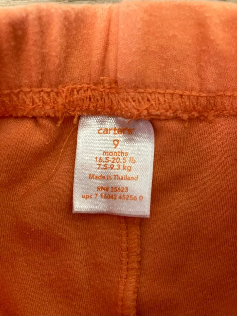 Carter's Y2K Orange Ruffle Hem Pants